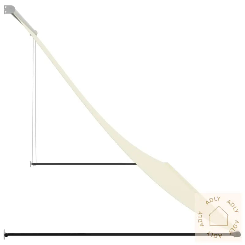 Uttrekkbar Markise Kremhvit 300X150 Cm Stoff Og Stål