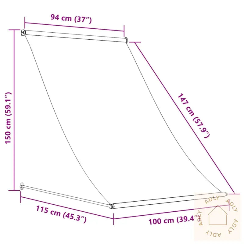 Uttrekkbar Markise Kremhvit 100X150 Cm Stoff Og Stål