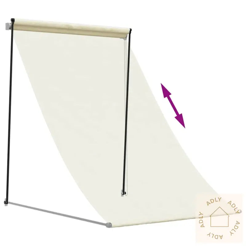 Uttrekkbar Markise Kremhvit 100X150 Cm Stoff Og Stål