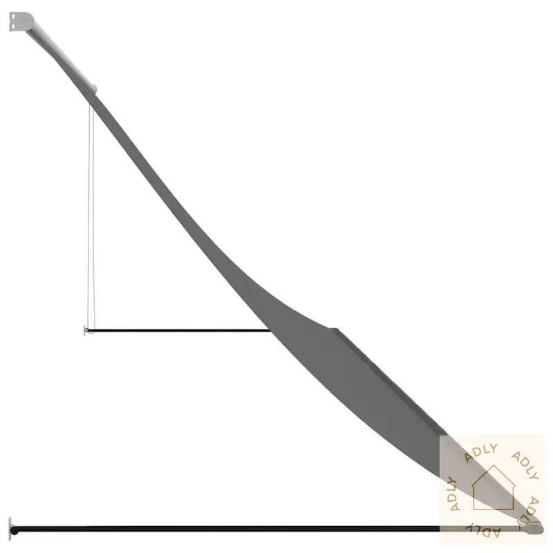 Uttrekkbar Markise Antrasitt 400X150 Cm Stoff Og Stål