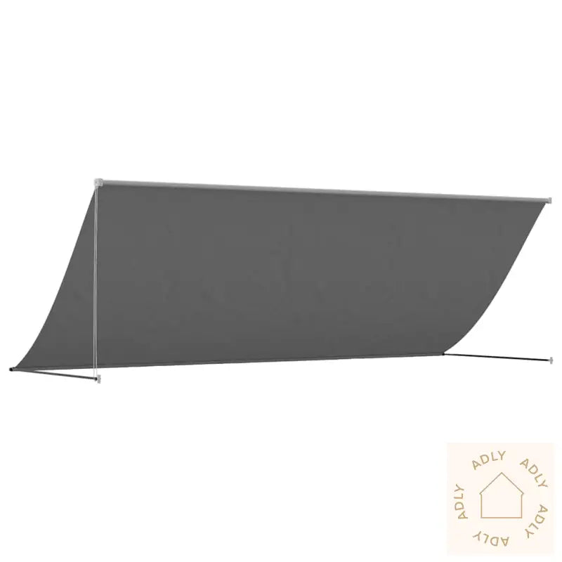 Uttrekkbar Markise Antrasitt 400X150 Cm Stoff Og Stål