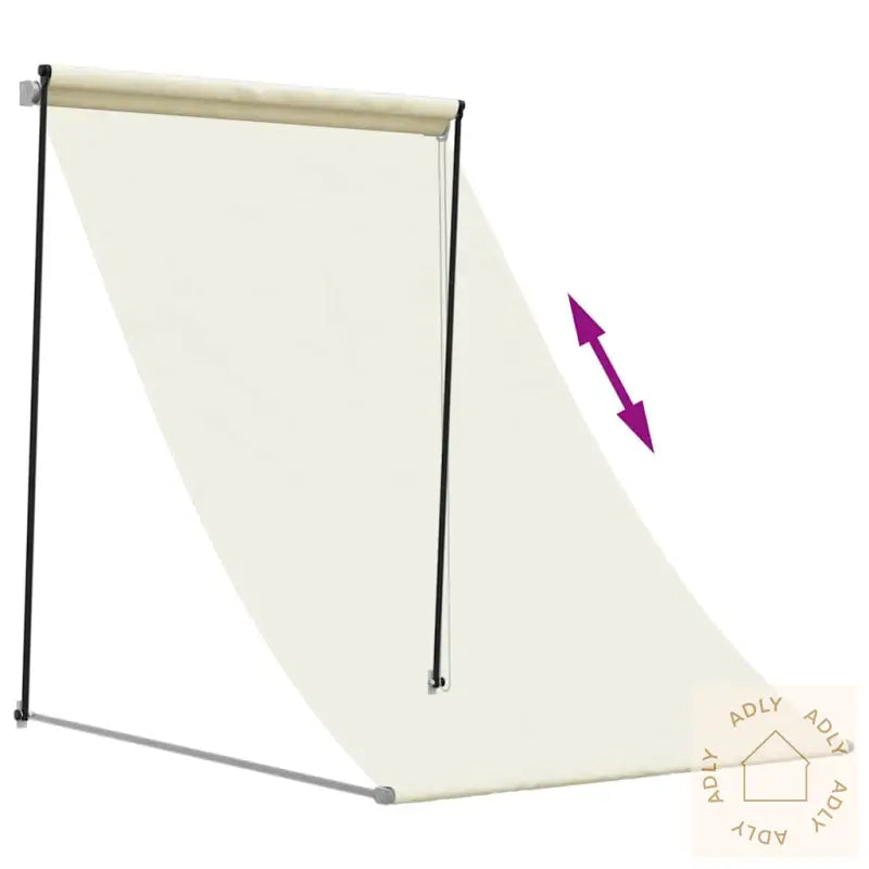 Uttrekkbar Markise Kremhvit 150X150 Cm Stoff Og Stål