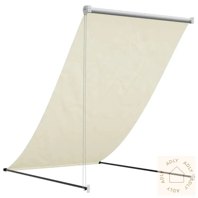 Uttrekkbar Markise Kremhvit 150X150 Cm Stoff Og Stål