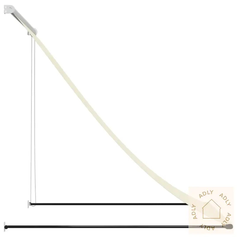 Uttrekkbar Markise Kremhvit 150X150 Cm Stoff Og Stål