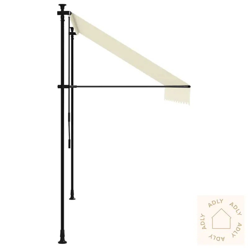 Uttrekkbar Markise Kremhvit 250X150 Cm Stoff Og Stål