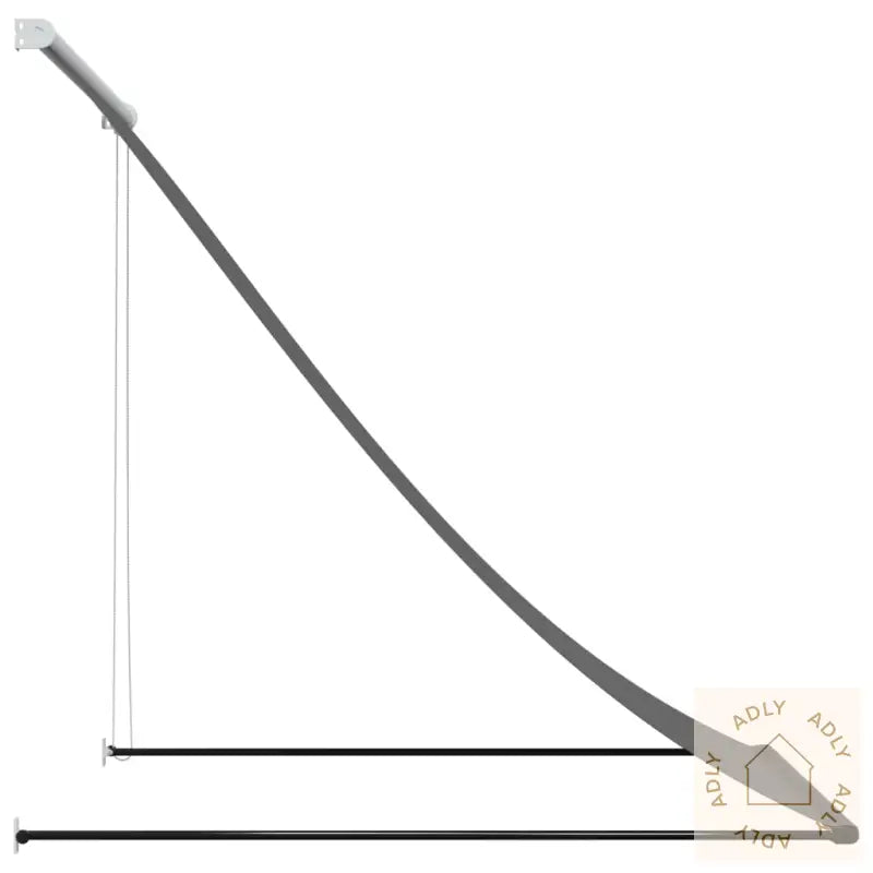 Uttrekkbar Markise Antrasitt 150X150 Cm Stoff Og Stål
