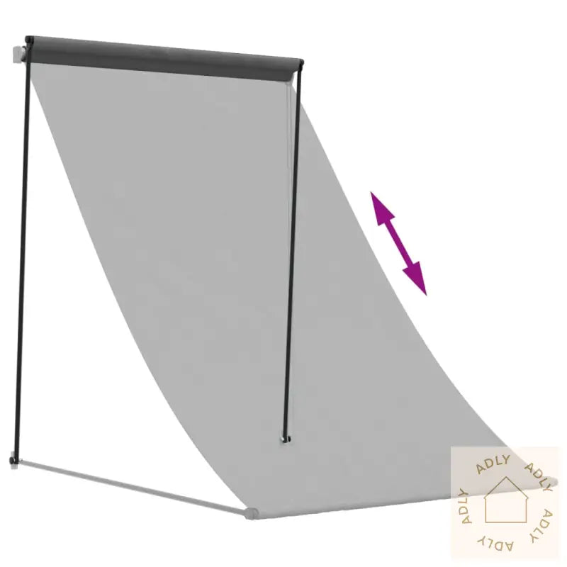 Uttrekkbar Markise Antrasitt 150X150 Cm Stoff Og Stål