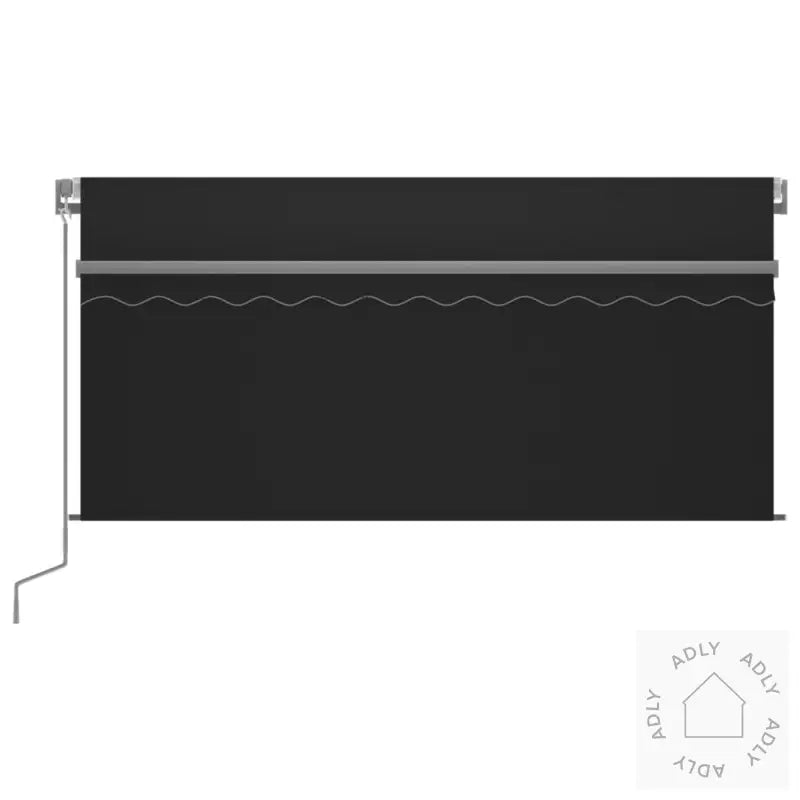 Manuell Uttrekkbar Markise Rullegardin Led 3X2,5 M Antrasitt