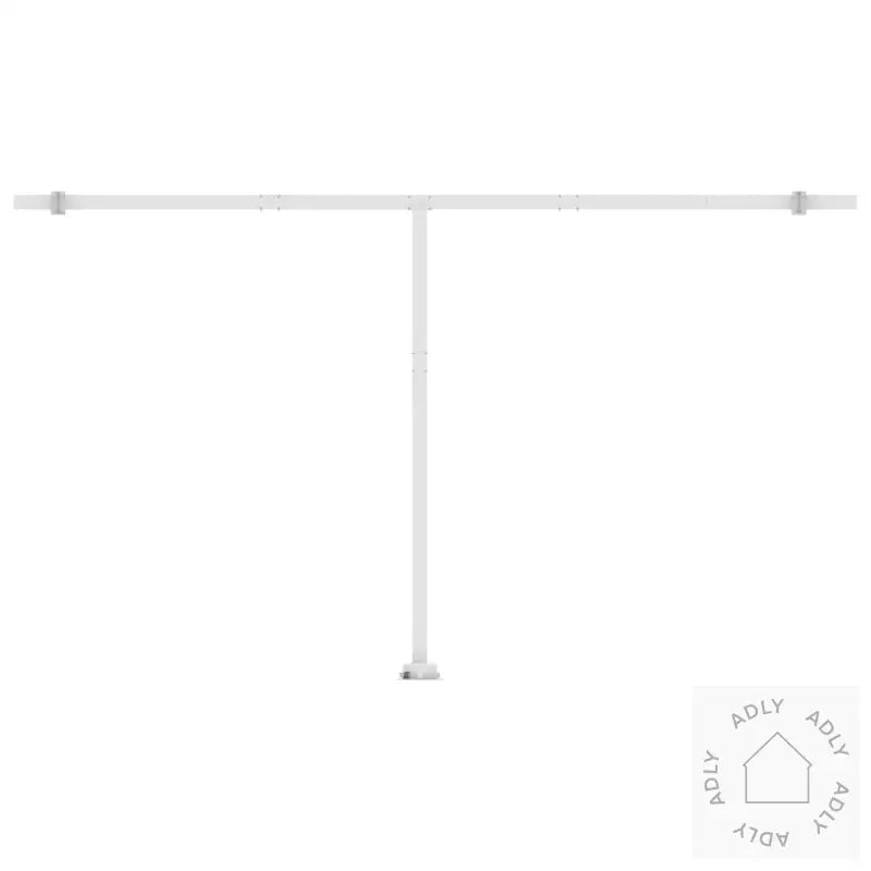 Manuell Uttrekkbar Markise Med Led 500X350 Cm Gul Og Hvit