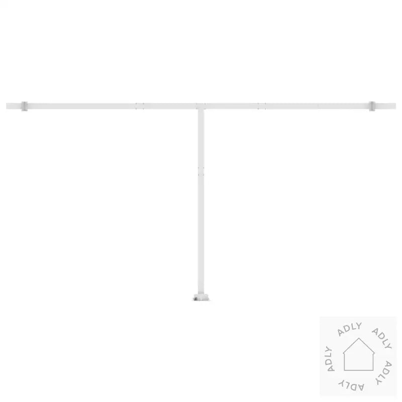 Manuell Uttrekkbar Markise Med Led 600X300 Cm Gul Og Hvit