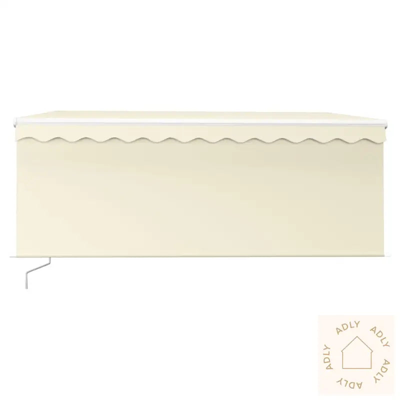 Manuell Uttrekkbar Markise Rullegardin&Led 3,5X2,5 M Kremhvit