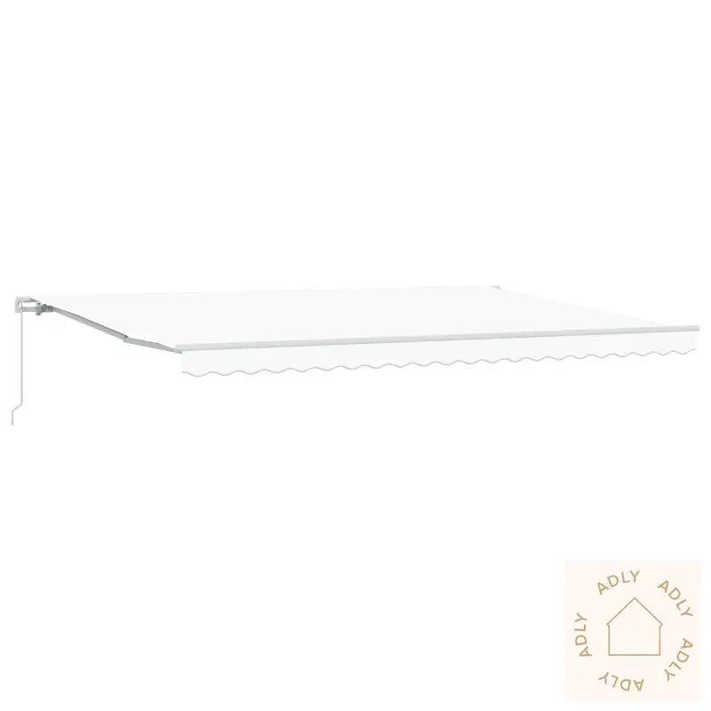 Manuell Uttrekkbar Markise Hvit 500X350 Cm