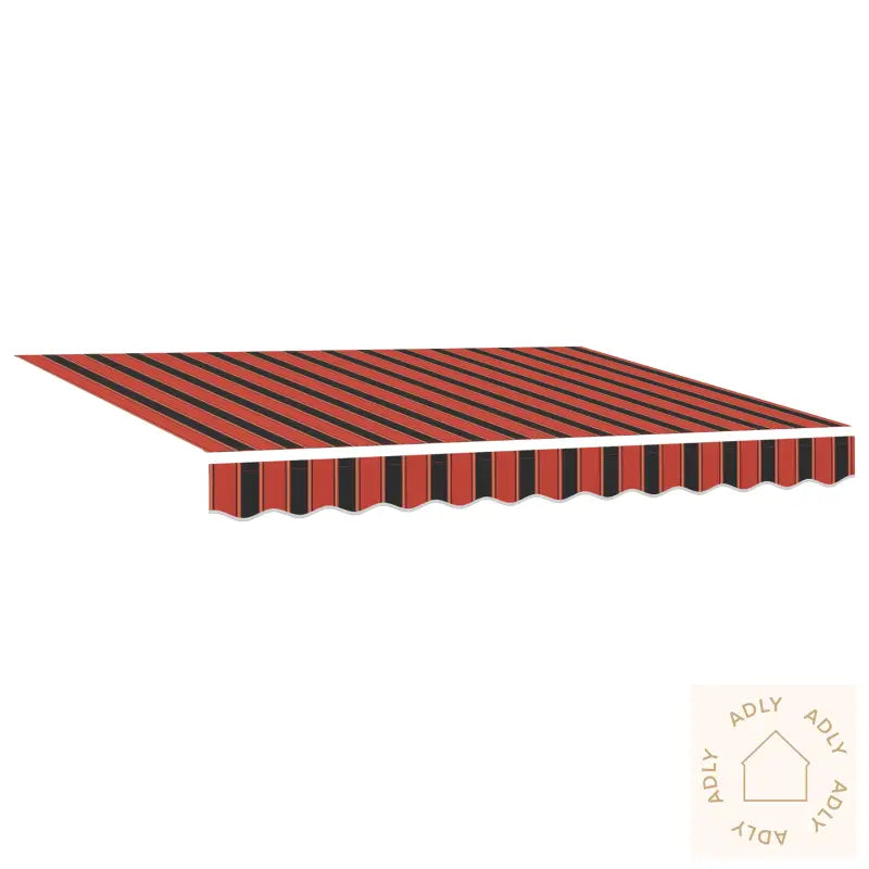 Markise Erstatningsstoff For 3.5X2 M Ramme Flerfarget Stripe