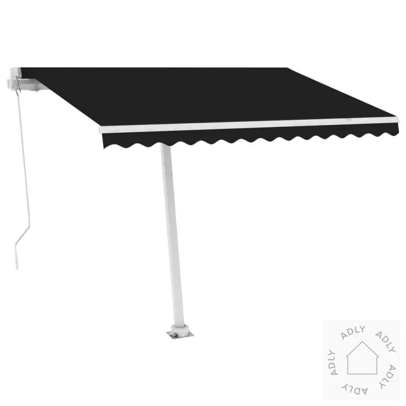 Frittstående Manuell Uttrekkbar Markise 350X250 Cm Antrasitt