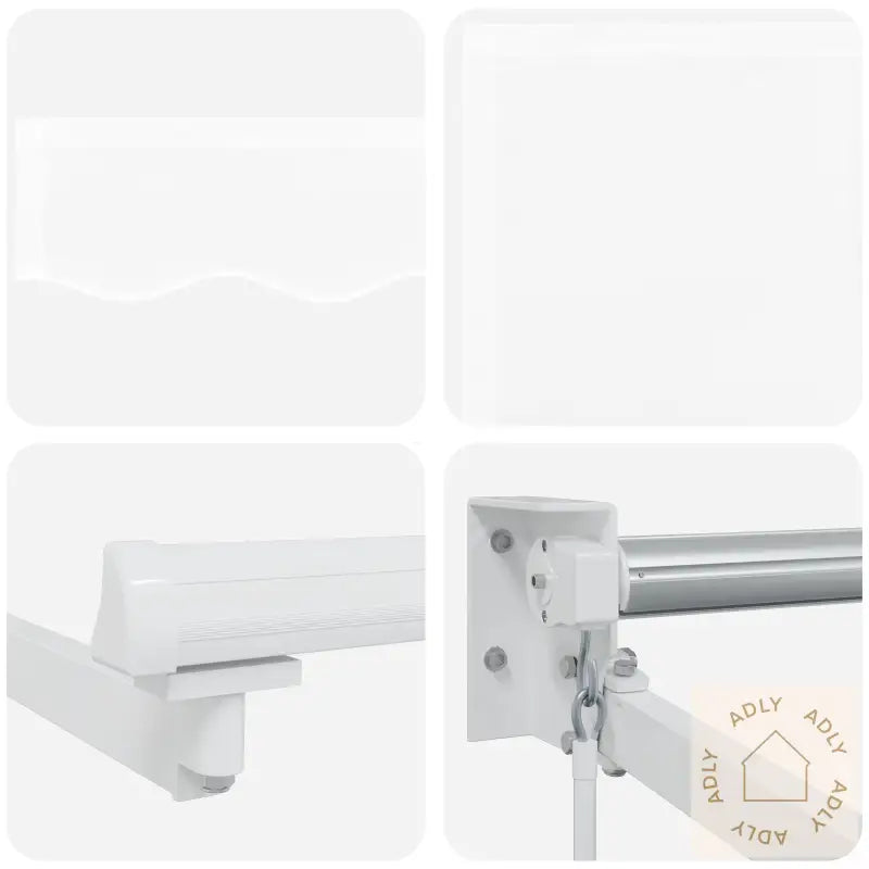 Manuell Uttrekkbar Markise Hvit 500X300 Cm