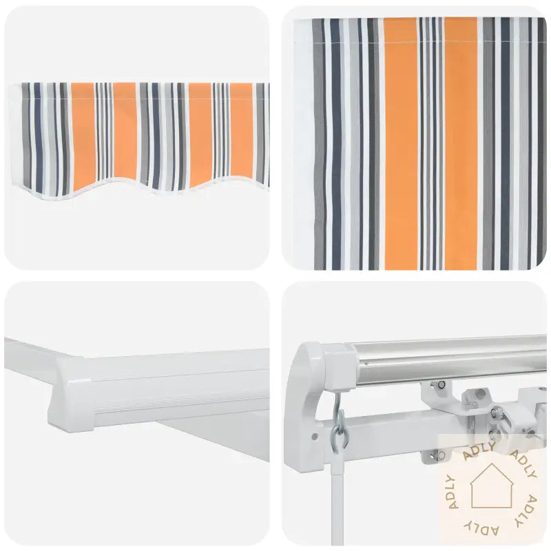 Manuell Uttrekkbar Markise Multicolor Stripe 500X350 Cm