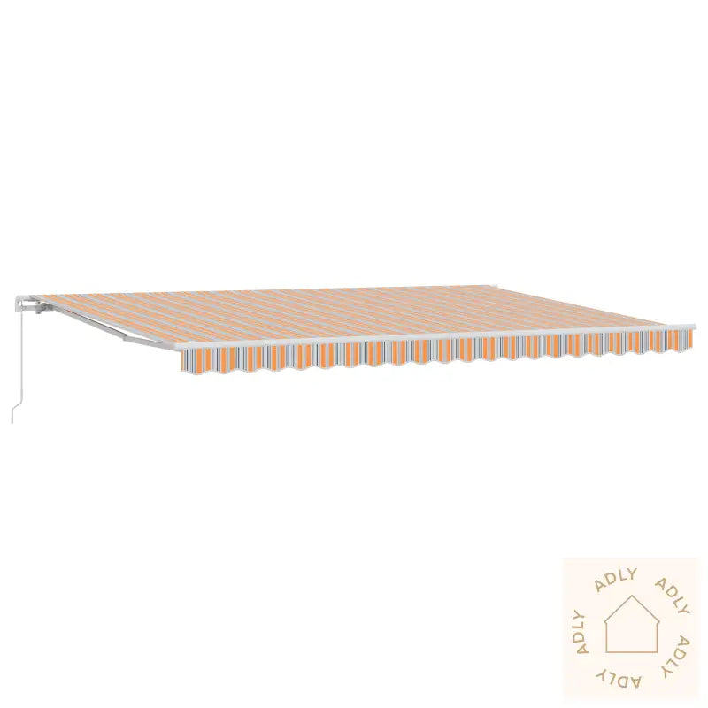 Manuell Uttrekkbar Markise Multicolor Stripe 500X350 Cm