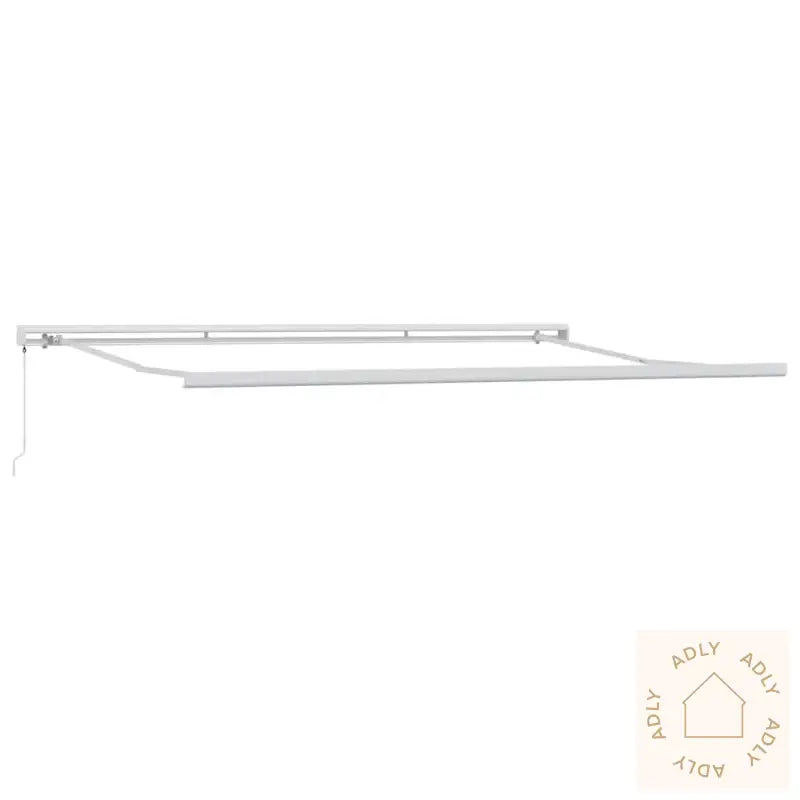 Uttrekkbar Markise Antrasitt Og Hvit 4,5X3 M Stoff Og Aluminium