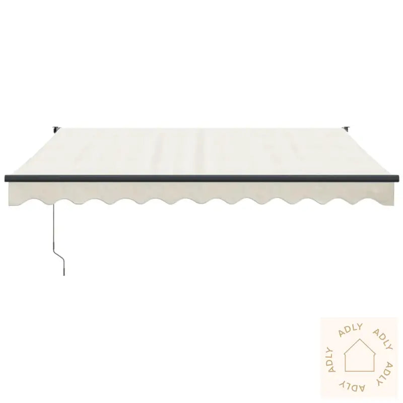 Uttrekkbar Markise Kremhvit 3X2,5 M Stoff Og Aluminium