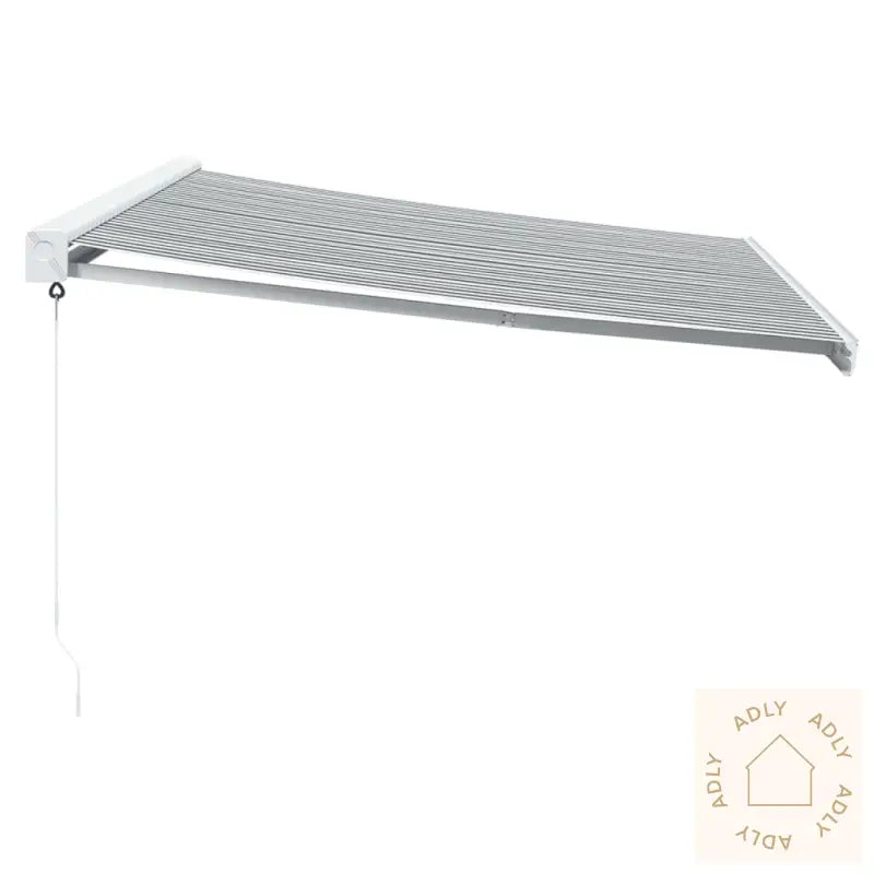 Uttrekkbar Markise Antrasitt Og Hvit 4,5X3 M Stoff Og Aluminium