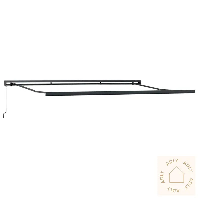 Uttrekkbar Markise Antrasitt Og Hvit 4,5X3 M Stoff Og Aluminium