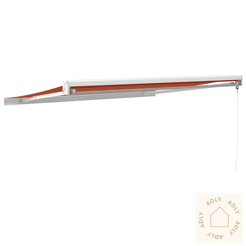 Uttrekkbar Markise Oransje Og Brun 3,5X2,5 M Stoff Og Aluminium