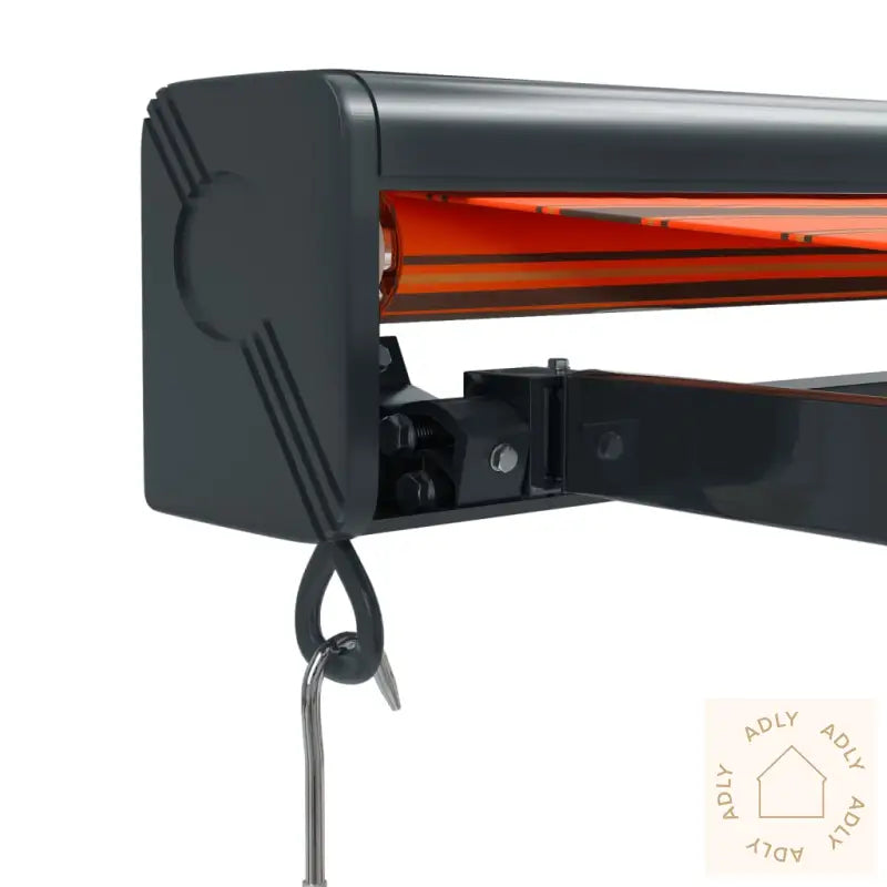 Uttrekkbar Markise Oransje Og Brun 3,5X2,5 M Stoff Og Aluminium
