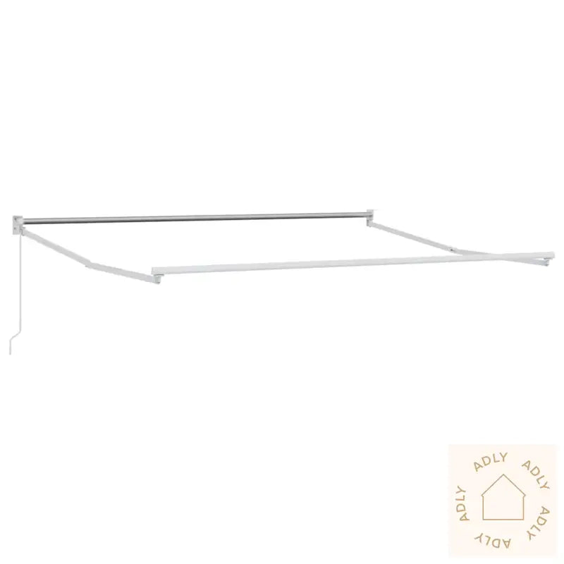 Uttrekkbar Markise Antrasitt Og Hvit 5X3 M Stoff Og Aluminium