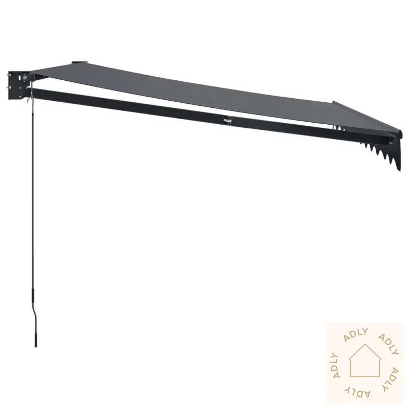 Uttrekkbar Markise Antrasitt 3,5X2,5 M Stoff Og Aluminium