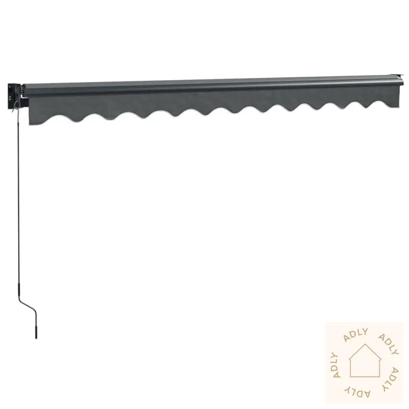 Uttrekkbar Markise Antrasitt 3,5X2,5 M Stoff Og Aluminium