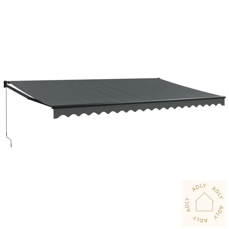 Uttrekkbar Markise Antrasitt 5X3 M Stoff Og Aluminium