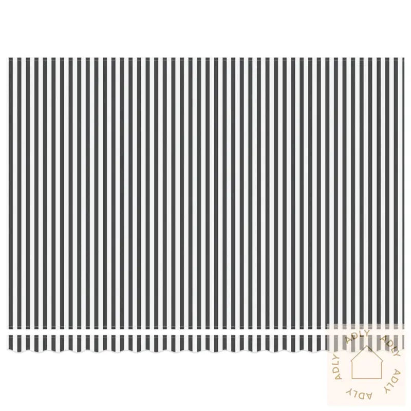 Uttrekkbar Markise Antrasitt Og Hvit 4,5X3 M Stoff Og Aluminium