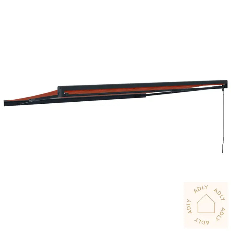 Uttrekkbar Markise Oransje Og Brun 4,5X3 M Stoff Og Aluminium