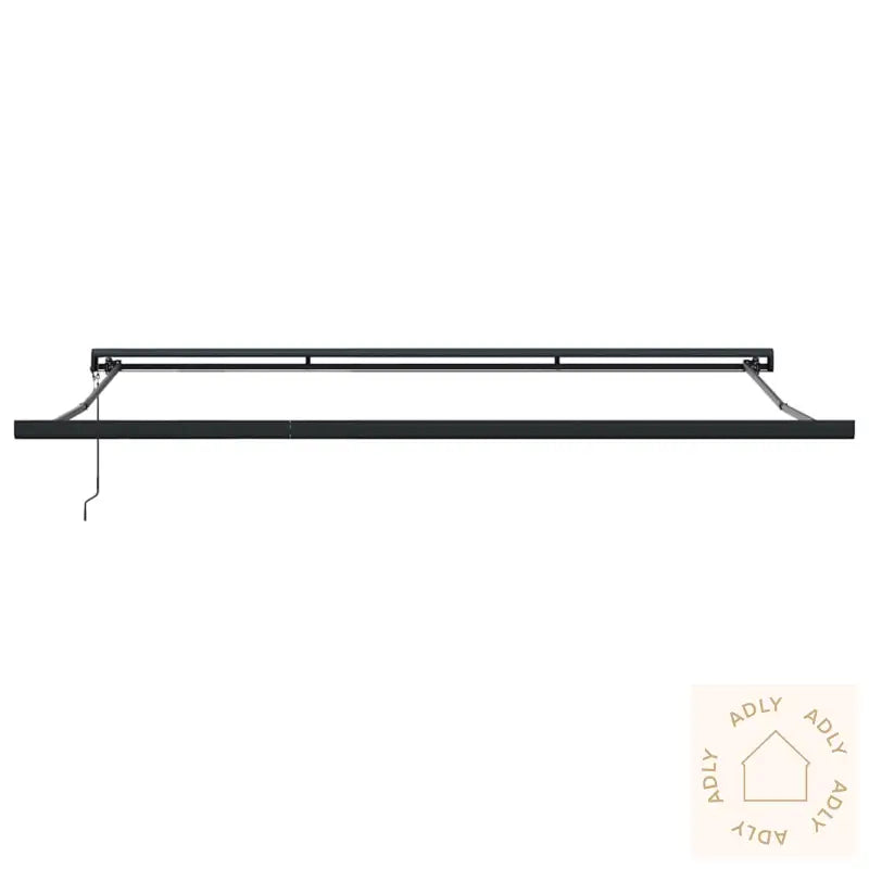 Uttrekkbar Markise Antrasitt Og Hvit 5X3 M Stoff Og Aluminium