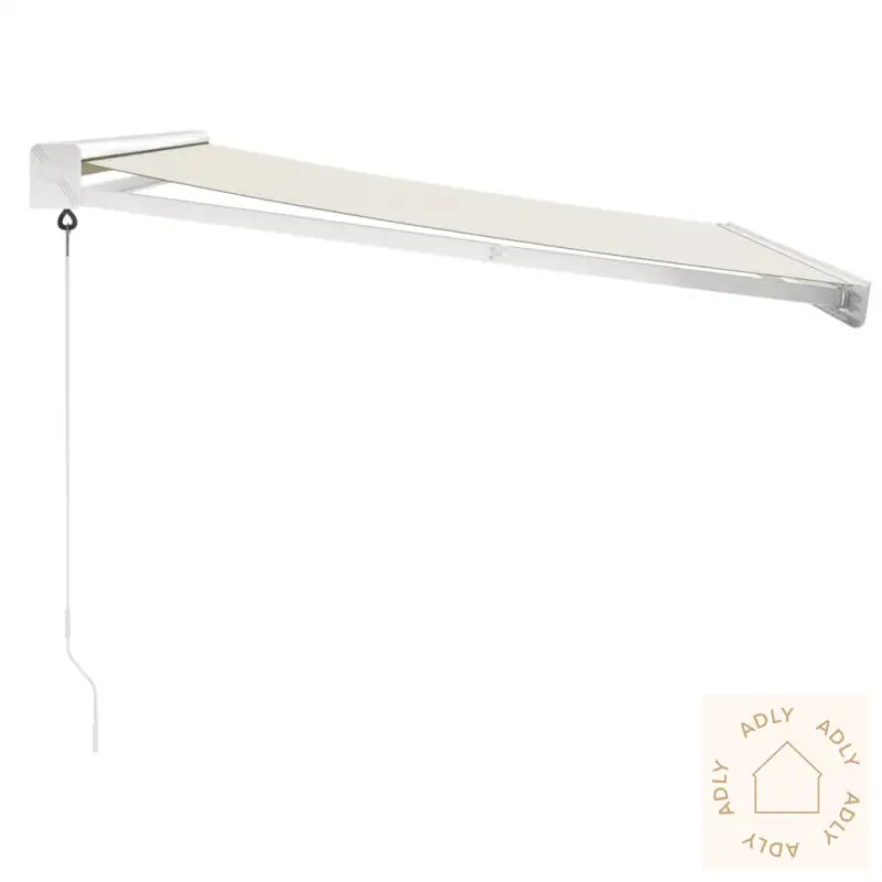 Uttrekkbar Markise Kremhvit 3X2,5 M Stoff Og Aluminium