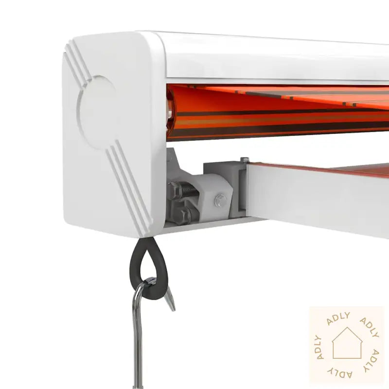 Uttrekkbar Markise Oransje Og Brun 3,5X2,5 M Stoff Og Aluminium