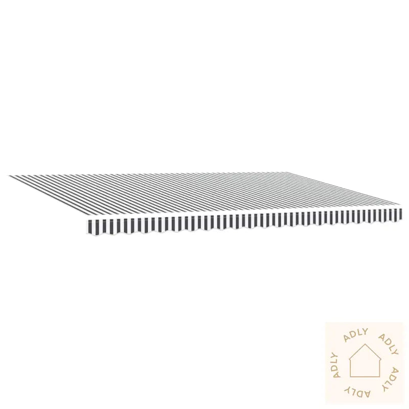 Uttrekkbar Markise Antrasitt Og Hvit 5X3 M Stoff Og Aluminium