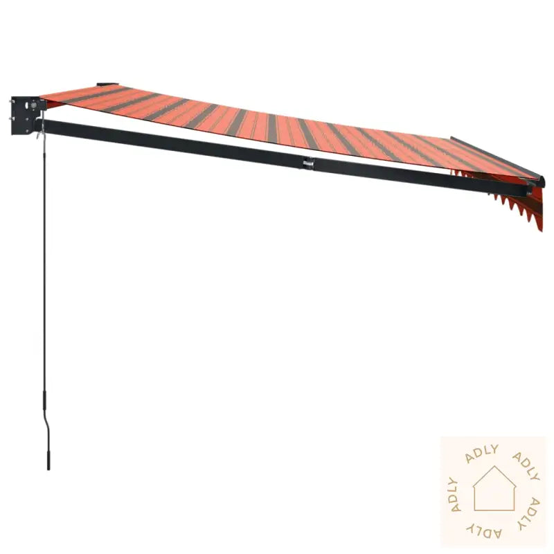 Uttrekkbar Markise Oransje Og Brun 3,5X2,5 M Stoff Og Aluminium