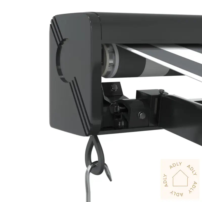 Uttrekkbar Markise Antrasitt Og Hvit 3,5X2,5 M Stoff Aluminium