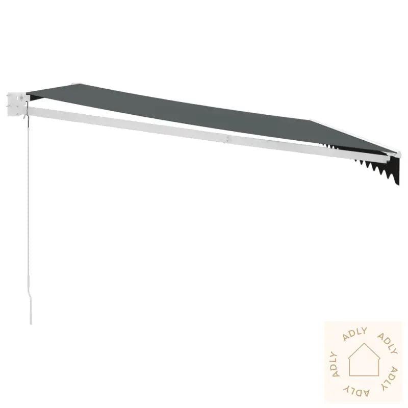 Uttrekkbar Markise Antrasitt 4X3 M Stoff Og Aluminium