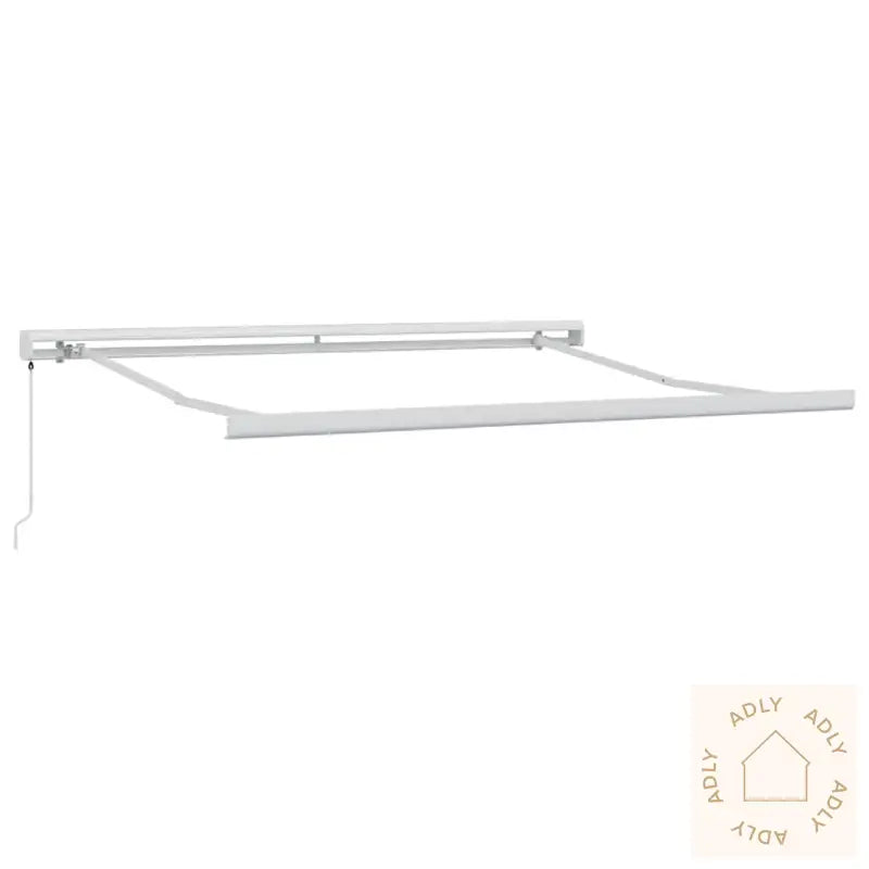 Uttrekkbar Markise Antrasitt Og Hvit 3X2,5 M Stoff Og Aluminium