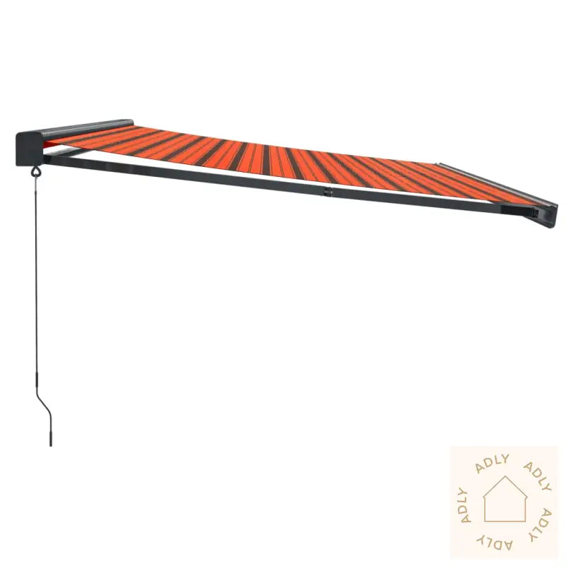 Uttrekkbar Markise Oransje Og Brun 4,5X3 M Stoff Og Aluminium