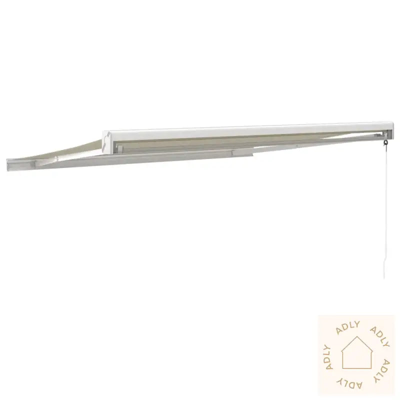 Uttrekkbar Markise Kremhvit 3X2,5 M Stoff Og Aluminium