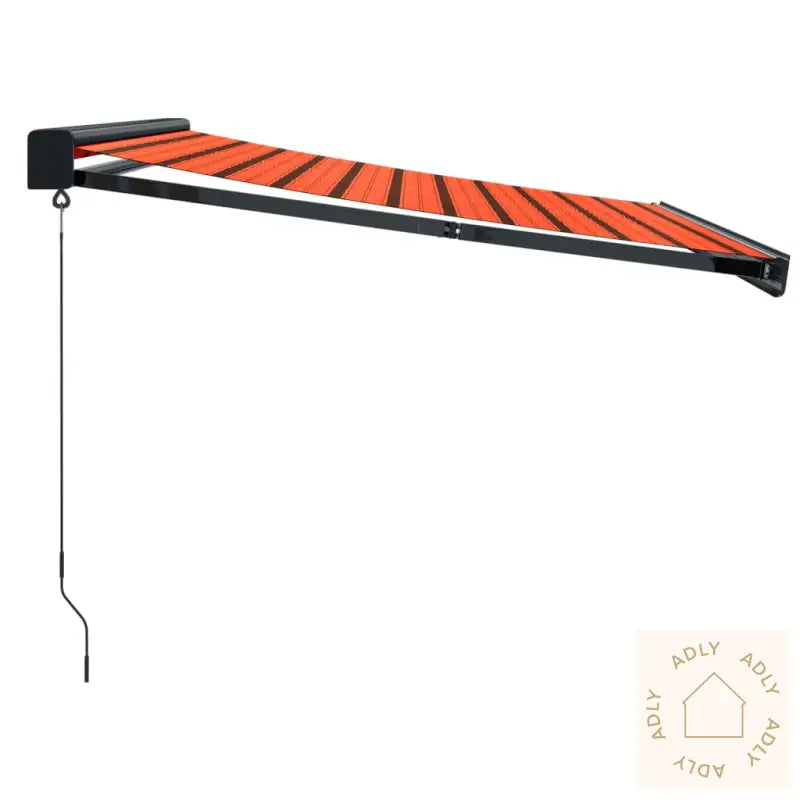 Uttrekkbar Markise Oransje Og Brun 3,5X2,5 M Stoff Og Aluminium