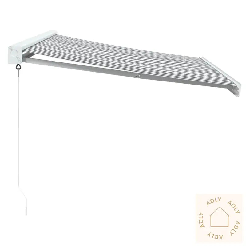 Uttrekkbar Markise Antrasitt Og Hvit 3,5X2,5 M Stoff Aluminium