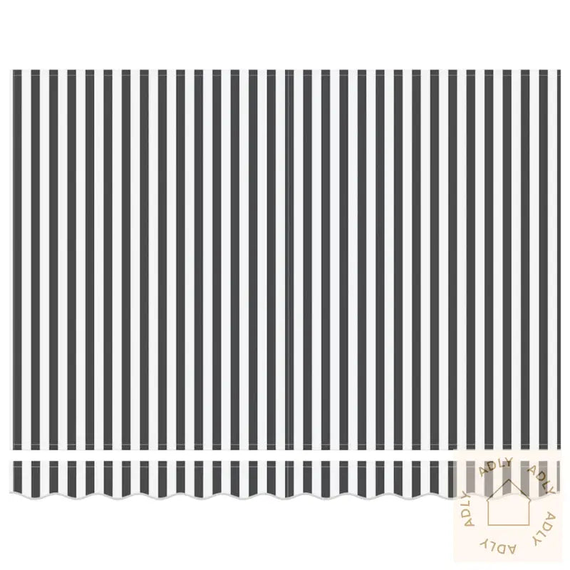 Uttrekkbar Markise Antrasitt Og Hvit 3X2,5 M Stoff Og Aluminium