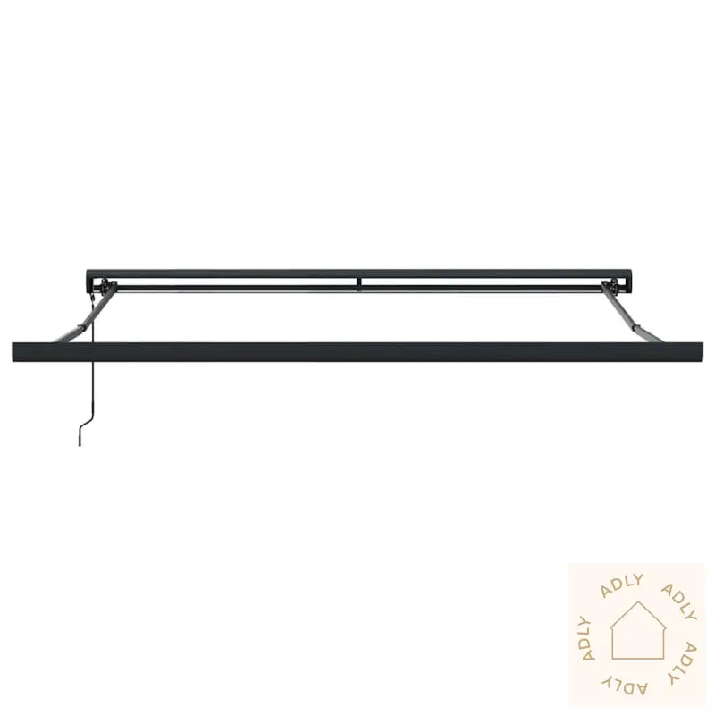 Uttrekkbar Markise Antrasitt Og Hvit 3X2,5 M Stoff Og Aluminium