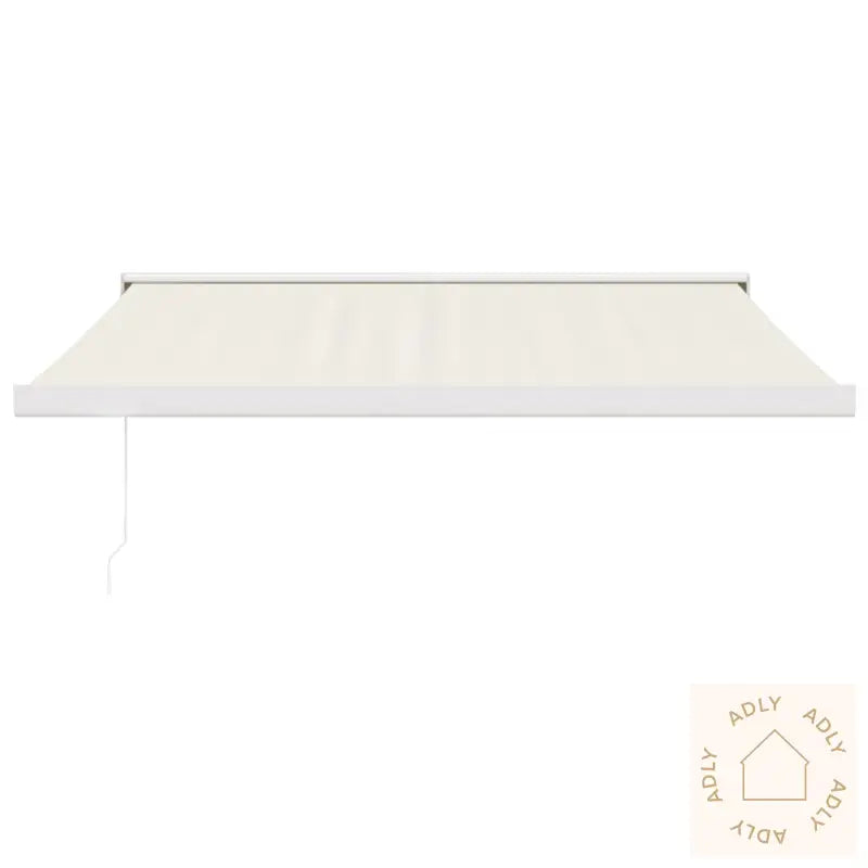 Uttrekkbar Markise Kremhvit 3X2,5 M Stoff Og Aluminium