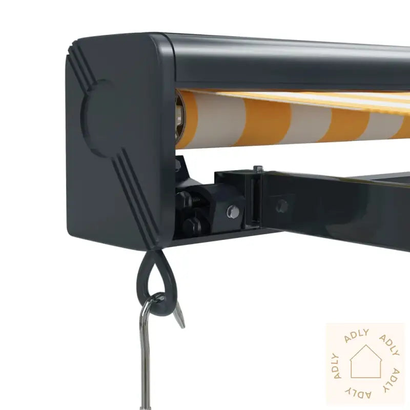 Uttrekkbar Markise Gul Og Hvit 3X2,5 M Stoff Og Aluminium