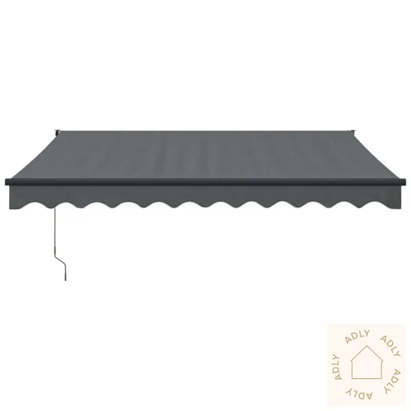 Uttrekkbar Markise Antrasitt 3,5X2,5 M Stoff Og Aluminium